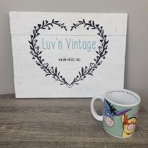 The Disney Store Winnie The Pooh Coffee Mug Eeyore Tigger Rabbit Cup Size 2 Cups